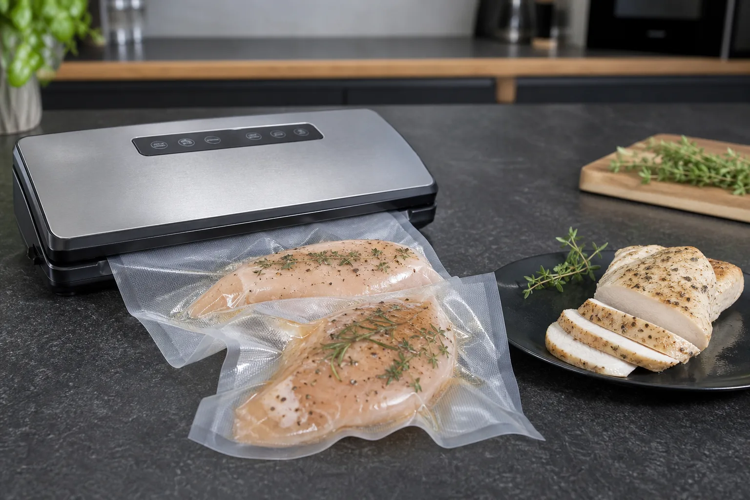 Sous-vide Haehnchenbrust mit Vakuumierer: Saftig und aromatisch