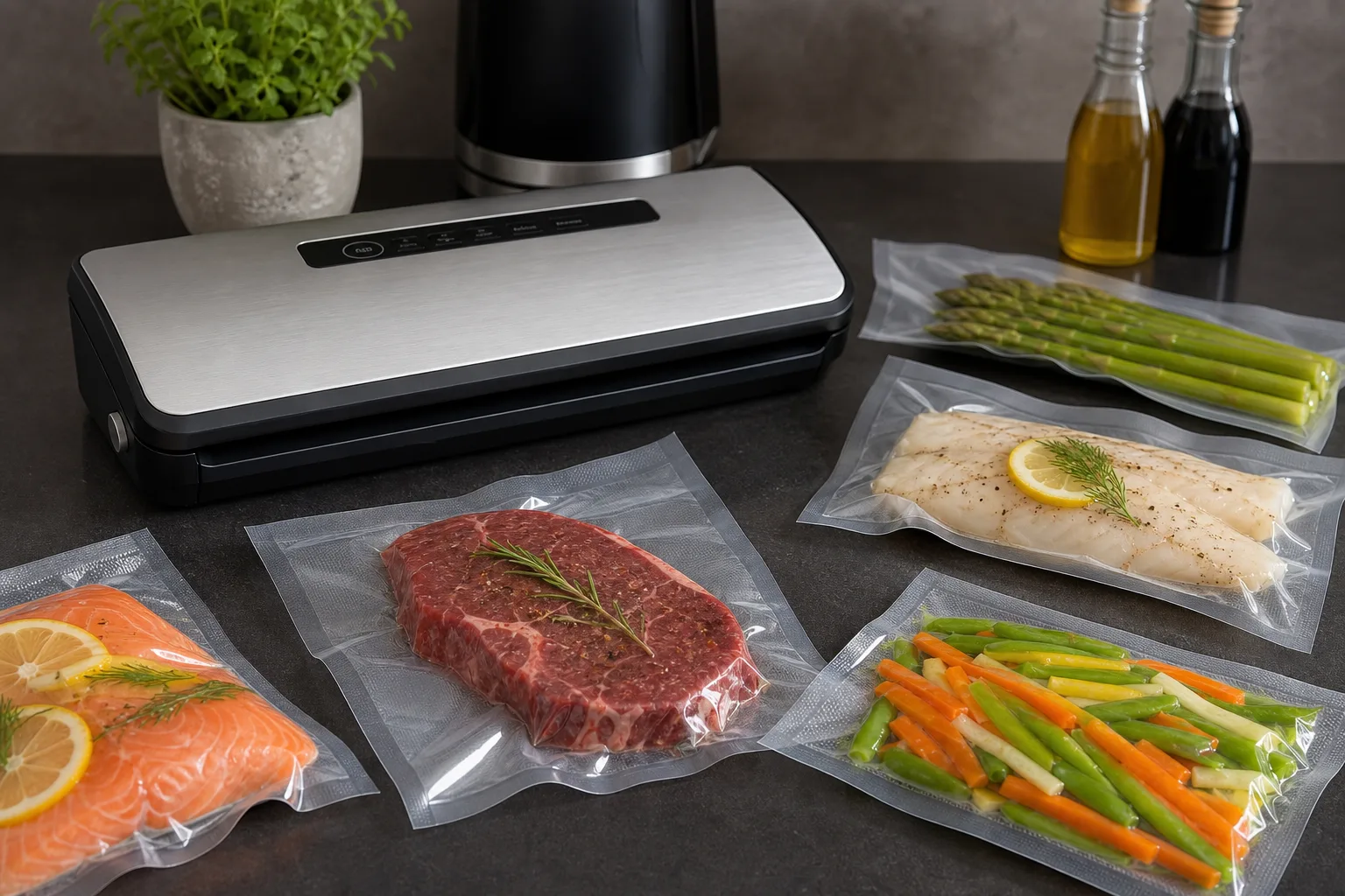 Sous-vide-Rezepte mit Vakuumierer fuer zarte Fleisch-, Fisch- und Gemuesegerichte